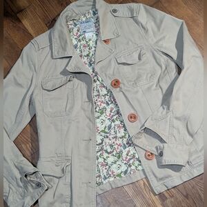 2005 Era OLD NAVY Khaki UTILITY / SAFARI Jacket SUPER CUTE! Well Made